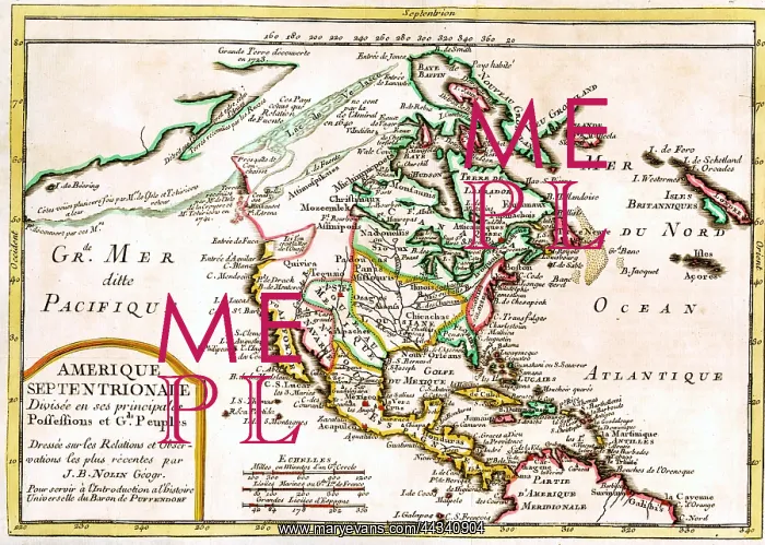 : 17th century Map of North America : 17th century Map of North America