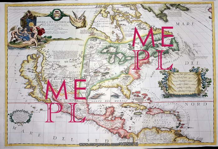 : 17th century Map of North America : 17th century Map of North America