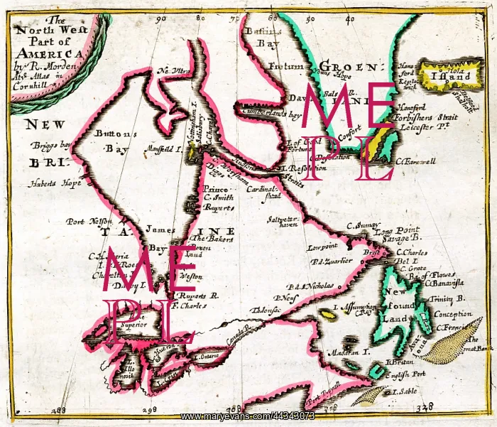 : 17th century Map of North West America : 17th century Map of North West America