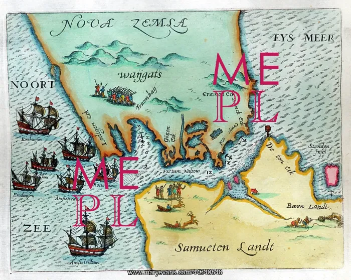  : 17th century Map of Nova Zembla