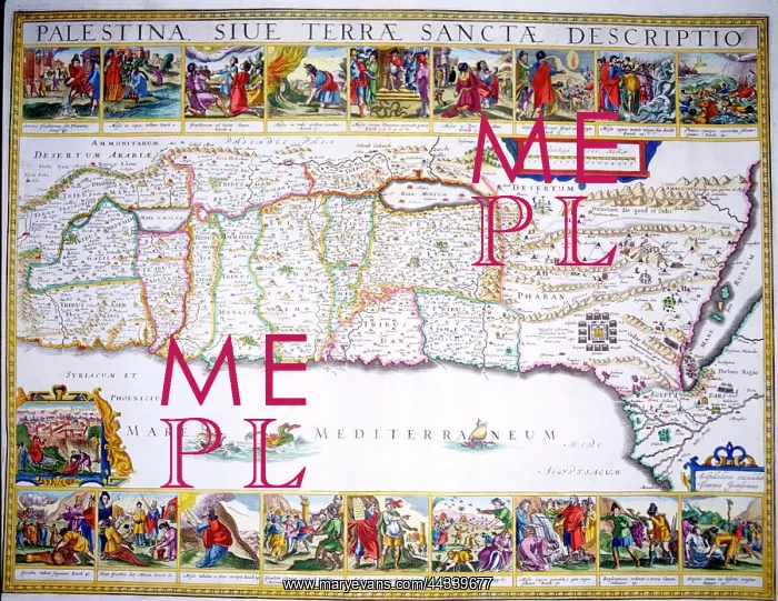  : 17th century Map of Palestine
