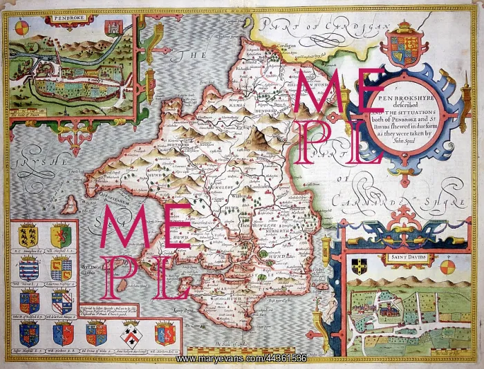  : 17th century Map of Pembroke, Wales