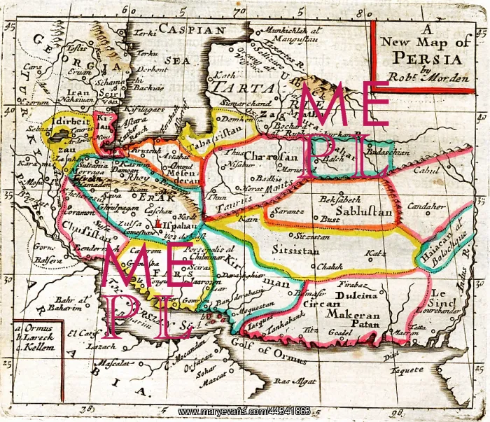  : 17th century Map of Persia (Iran)
