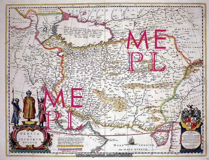: 17th century Map of Persia (Iran) : 17th century Map of Persia (Iran)