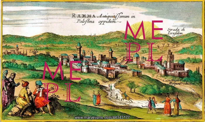  : 17th century Map of Ramma (Rameh), Israel
