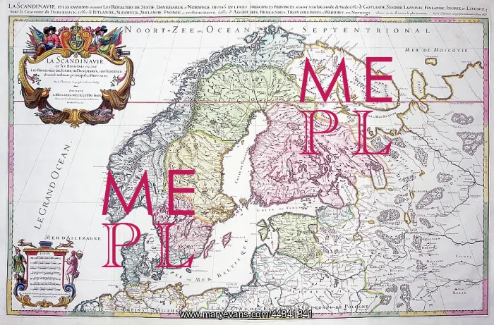  : 17th century Map of Scandinavia