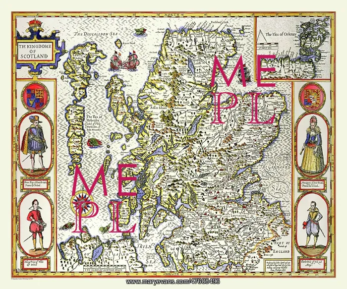 : 17th Century map of Scotland : 17th Century map of Scotland