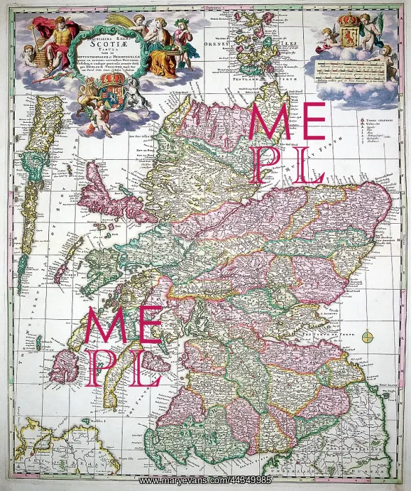  : 17th century Map of Scotland - Scotiae Tabula