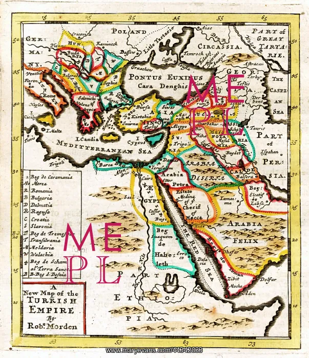  : 17th century Map of the Turkish Empire