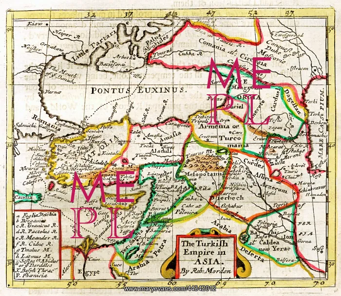  : 17th century Map of the Turkish Empire in Asia