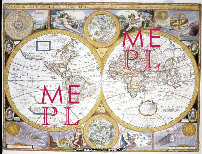  : 17th century Map of the World