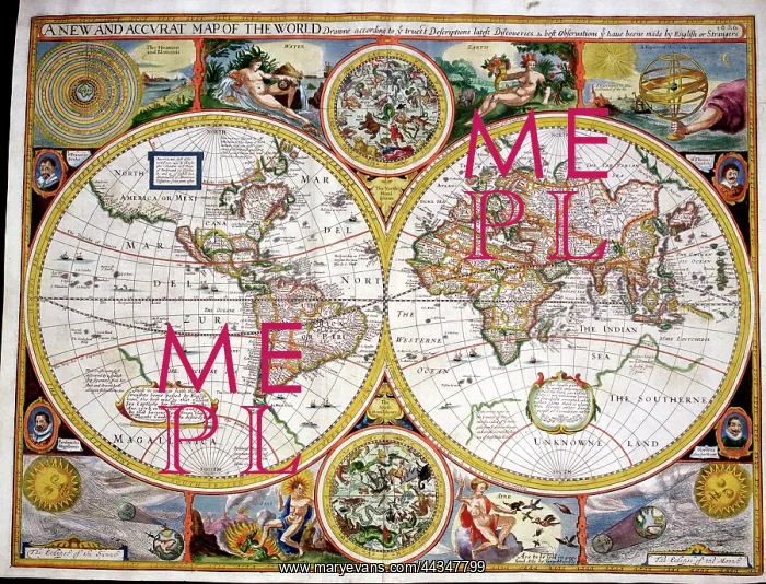  : 17th century Map of the World