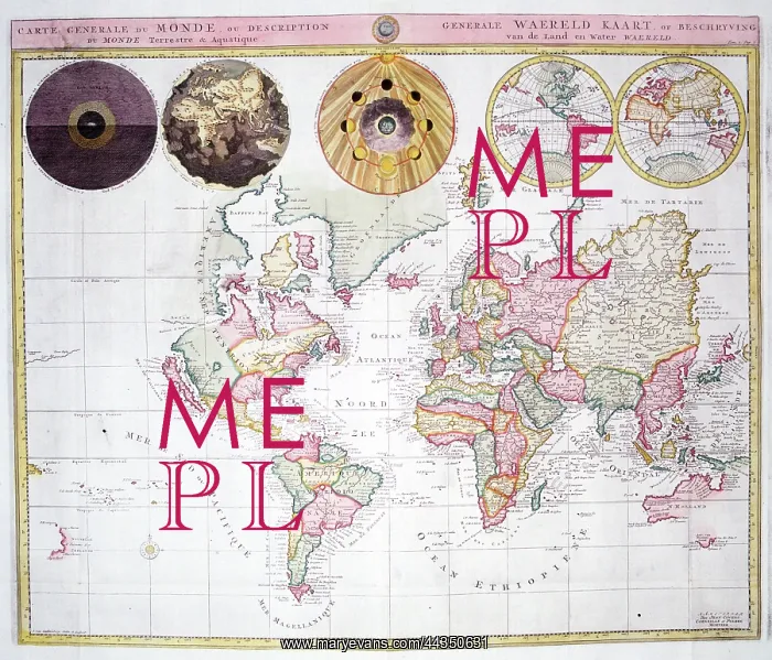  : 17th century Map of the World