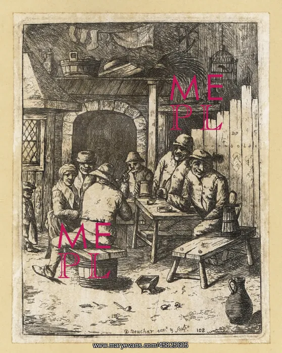 : 17th century peasants drinking ale and smoking : 17th century peasants drinking ale and smoking