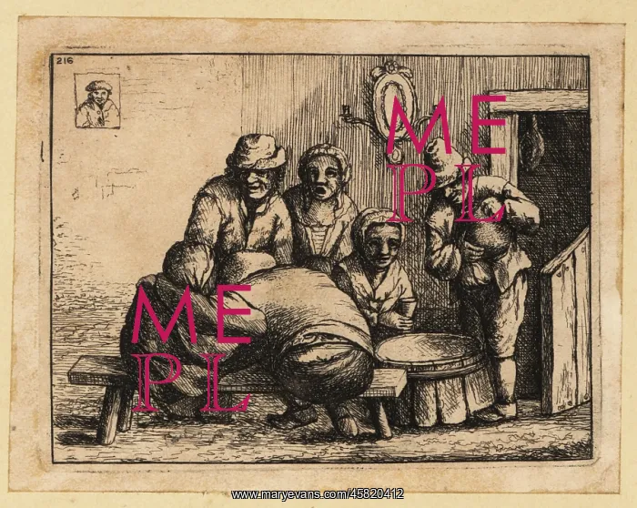 : 17th century peasants drinking in a tavern : 17th century peasants drinking in a tavern