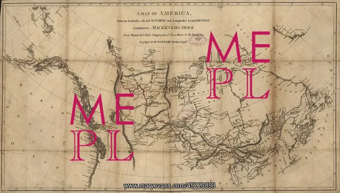 : A 1801 map of North America showing Alexander ? : A 1801 map of North America showing Alexander ?