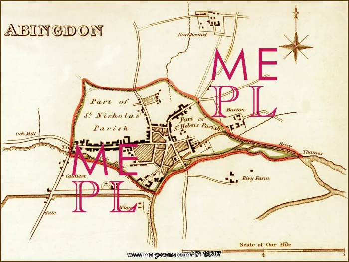 : 1832 Victorian Map of Abingdon : 1832 Victorian Map of Abingdon