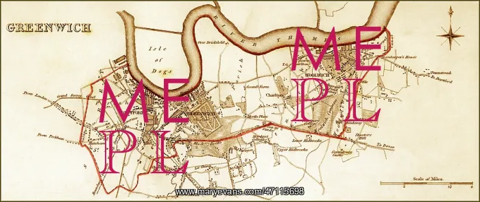 : 1832 Victorian Map of Greenwich : 1832 Victorian Map of Greenwich