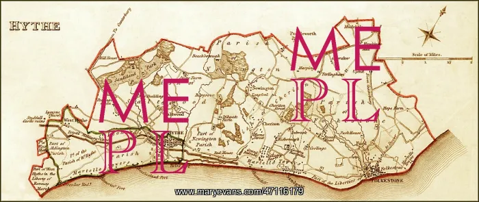 : 1832 Victorian Map of Hythe : 1832 Victorian Map of Hythe