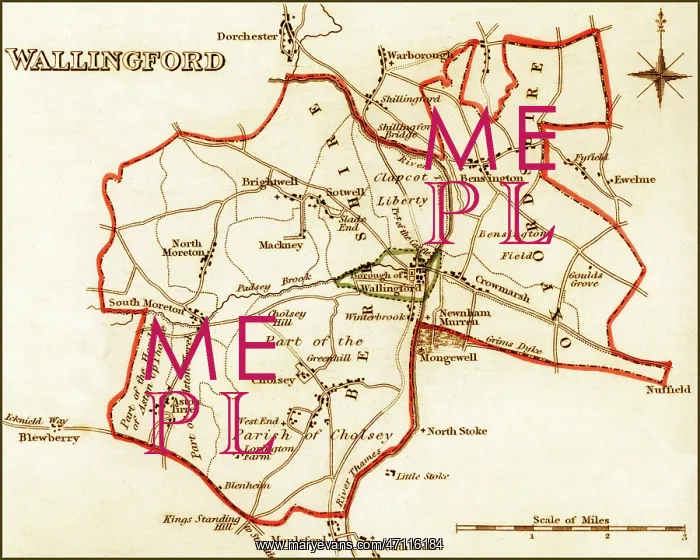 : 1832 Victorian Map of Wallingford : 1832 Victorian Map of Wallingford