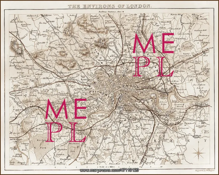  : 1840s Victorian Map of Greater London
