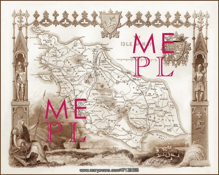  : 1840s Victorian Map of Isle Of Man
