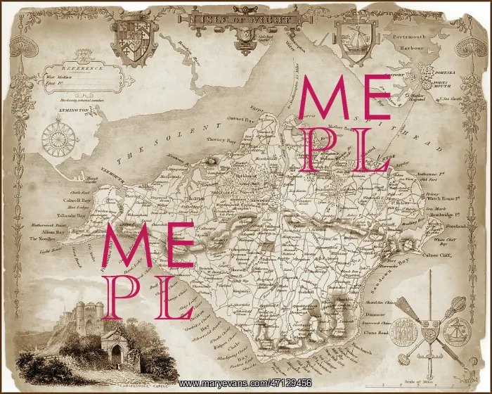  : 1840s Victorian Map of Isle Of Wight