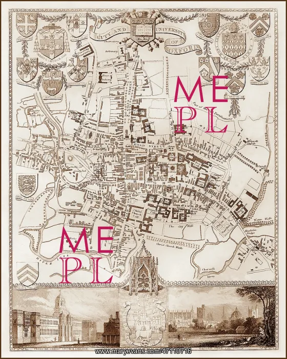  : 1840s Victorian Map of Oxford
