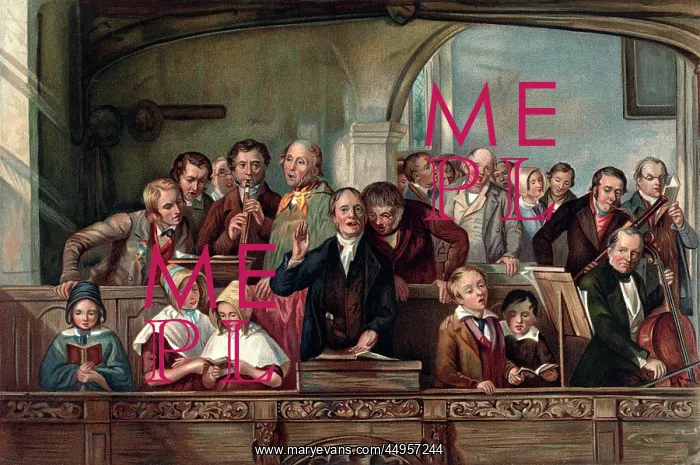 : 1847 Thomas Webster's the Village Choir Illustration : 1847 Thomas Webster's the Village Choir Illustration