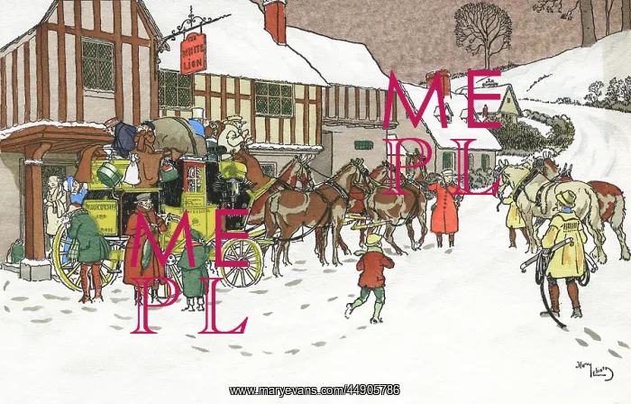 : 1850s - Illustration Victorian Coaching Scene Stopover Count : 1850s - Illustration Victorian Coaching Scene Stopover Count