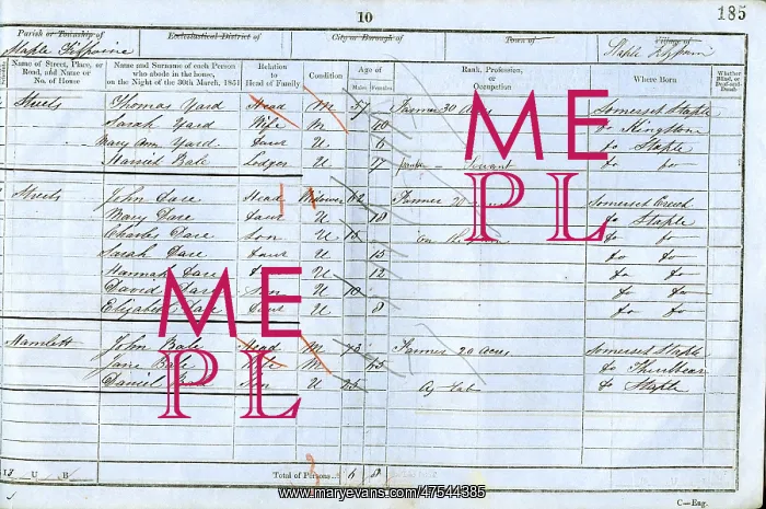  : 1851 Census