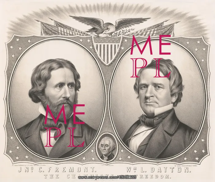 : 1856 Presidential campaign banner for the : 1856 Presidential campaign banner for the
