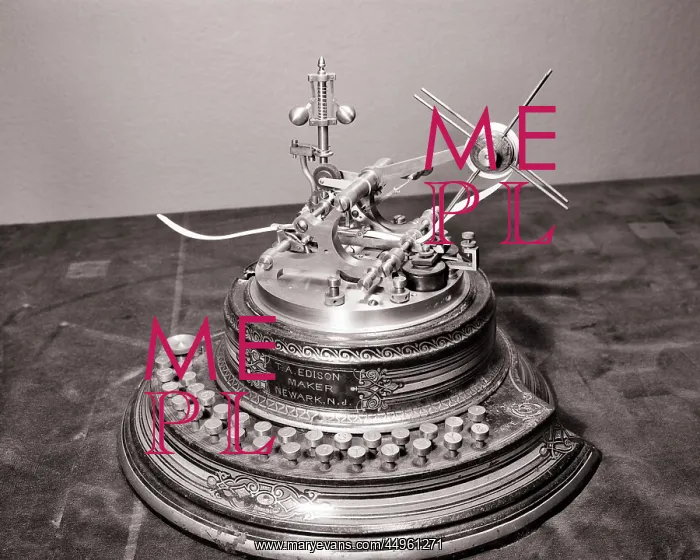 : 1870 Edison's First Stock Ticker Invented While : 1870 Edison's First Stock Ticker Invented While