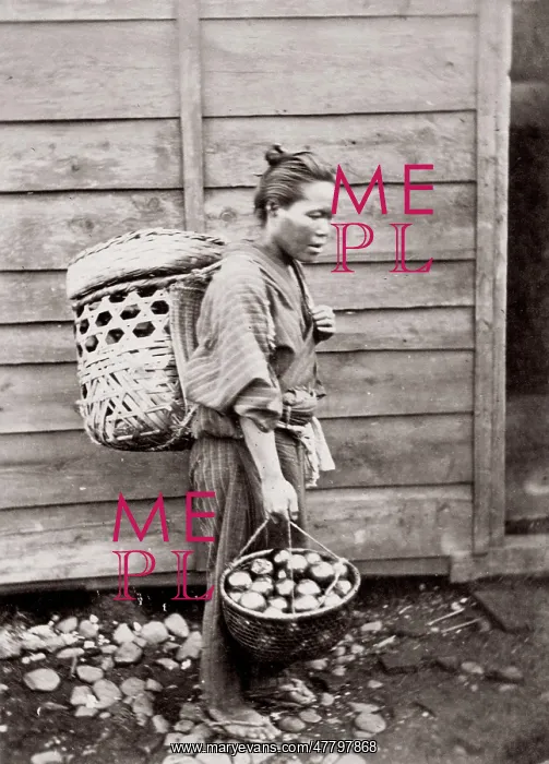  : 1870's Japan - fruit seller