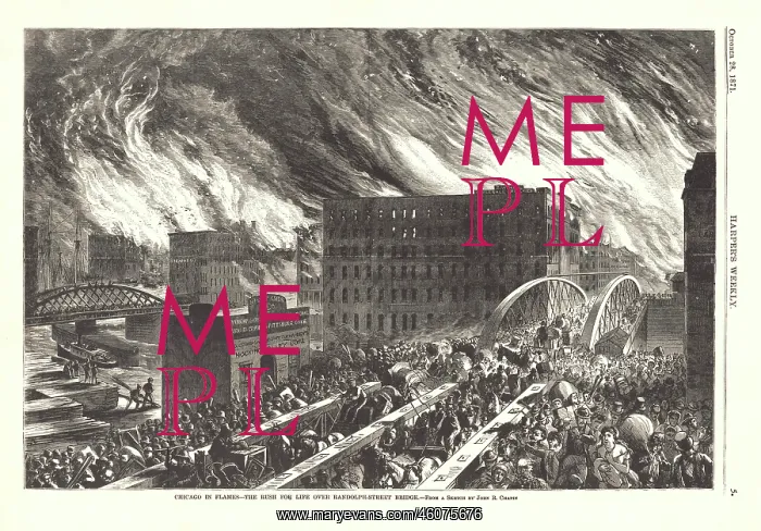 : 1871 Harper's Weekly Great Chicago Fire : 1871 Harper's Weekly Great Chicago Fire