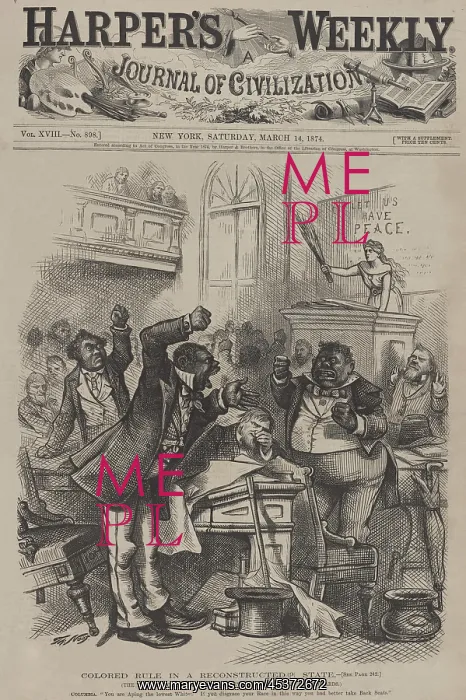 : In 1874, Thomas Nast created this racist caricature : In 1874, Thomas Nast created this racist caricature