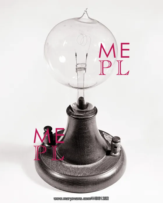 : 1877 Replica First Thomas a Edison Incandescent : 1877 Replica First Thomas a Edison Incandescent