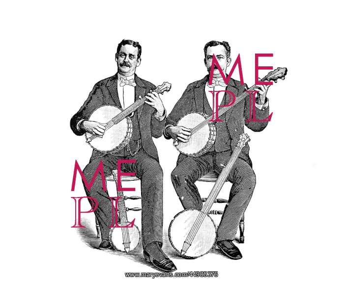 : 1880s 1890s two men playing classical style five : 1880s 1890s two men playing classical style five