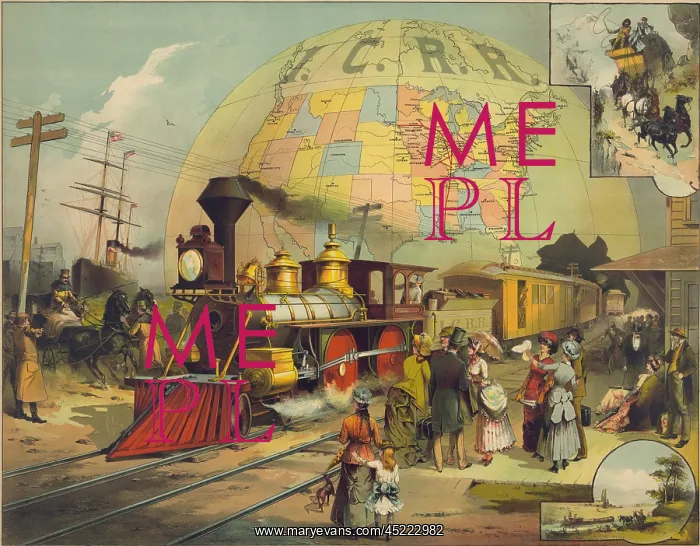 : 1882 poster for the Illinois Central Railroad ? : 1882 poster for the Illinois Central Railroad ?