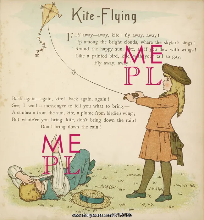  : 1886 Kite flying