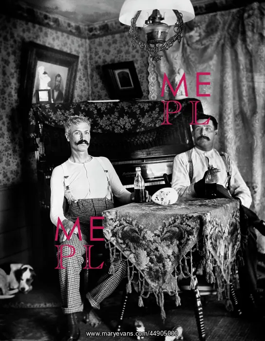 : 1890s Two Men In Shirt Sleeves : 1890s Two Men In Shirt Sleeves
