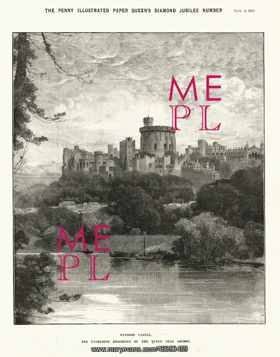 : 1897 Penny Illustrated Windsor Castle : 1897 Penny Illustrated Windsor Castle