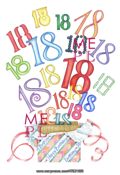 : 18th Birthday digits : 18th Birthday digits