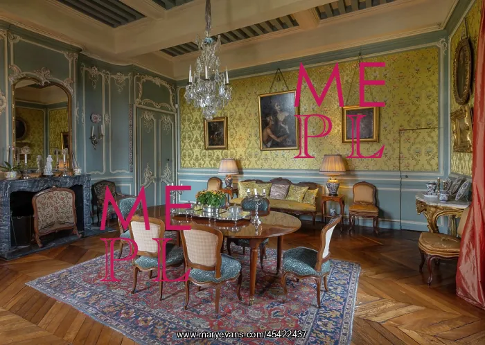 : 18th century apartment, Chateau de Flecheres, Ain, France : 18th century apartment, Chateau de Flecheres, Ain, France