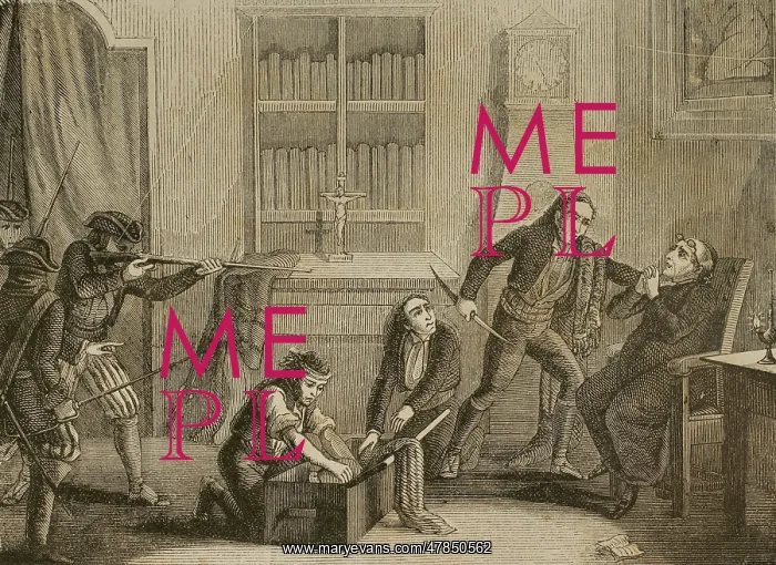: 18th century. Bandits robbing the rectory of Castellfollit : 18th century. Bandits robbing the rectory of Castellfollit