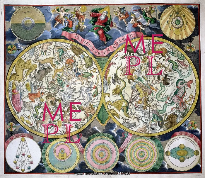 : 18th century Celestial Star Map - Planisphaerium Coeleste : 18th century Celestial Star Map - Planisphaerium Coeleste
