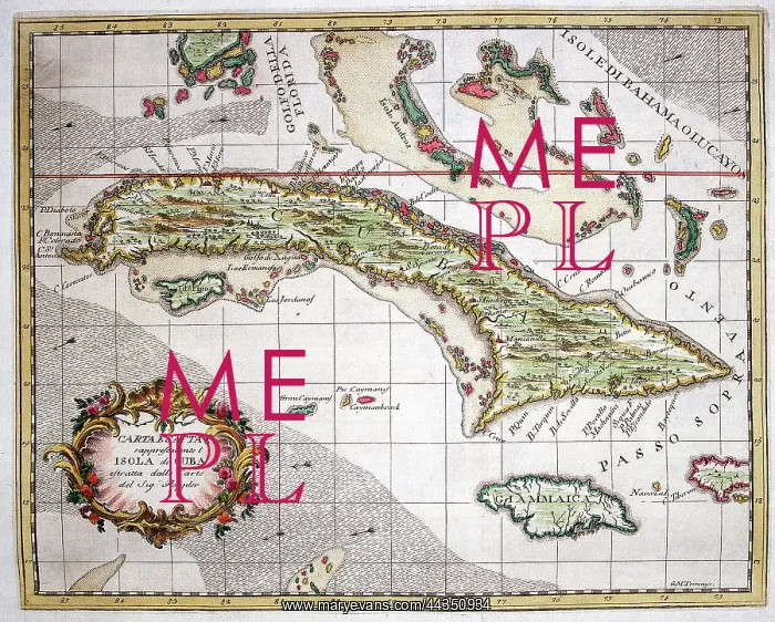  : 18th century Map of Cuba