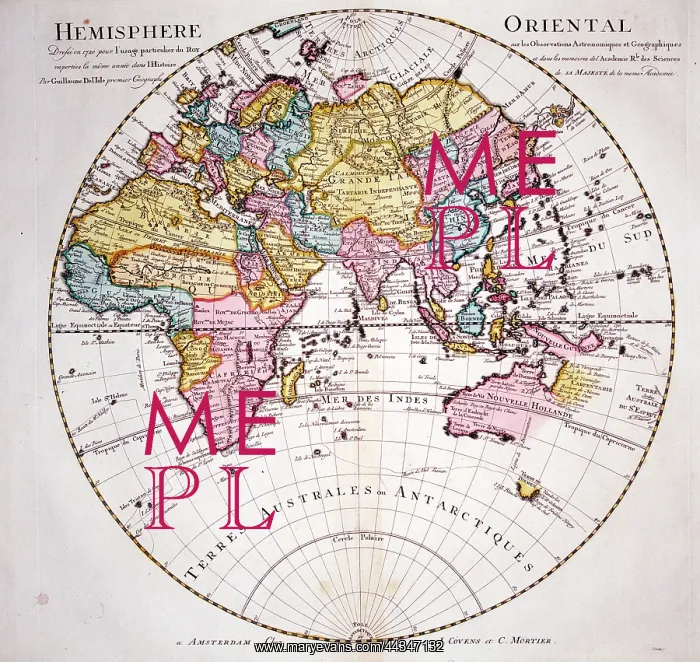  : 18th century Map of the Eastern Hemisphere - Oriental