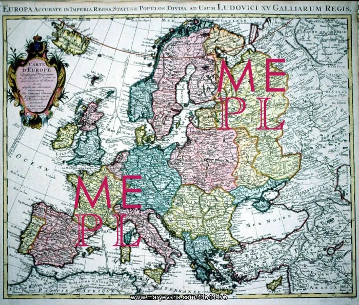 : 18th century Map of Europe : 18th century Map of Europe