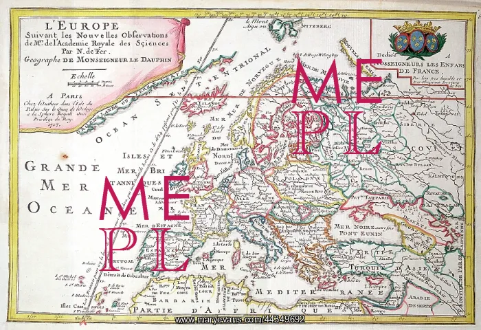 : 18th century Map of Europe : 18th century Map of Europe